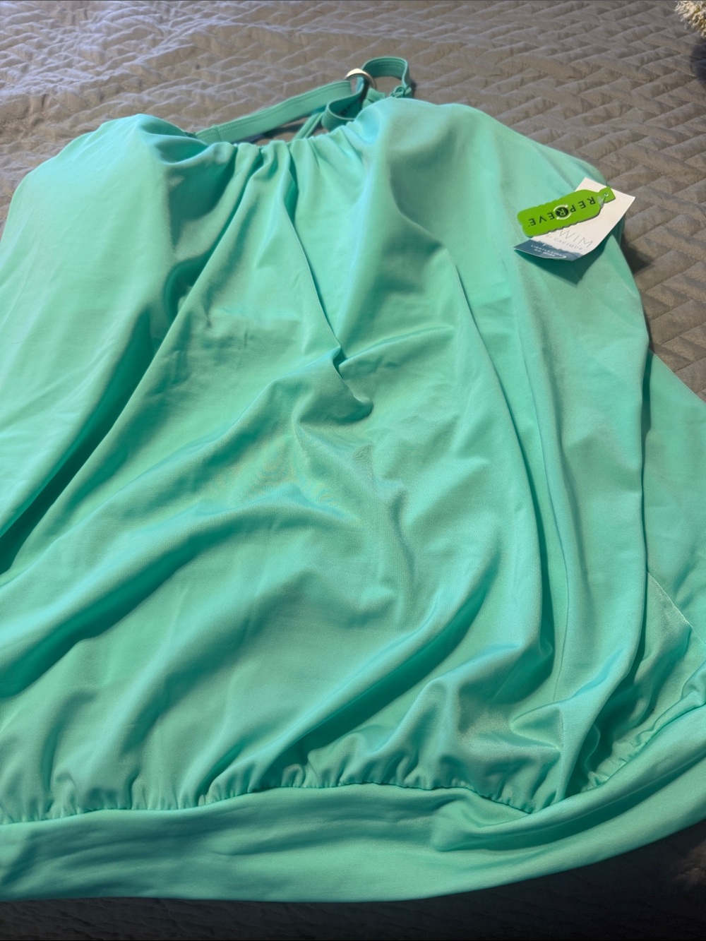 Adjustable Halter One-Piece Swimsuit in Mint Green